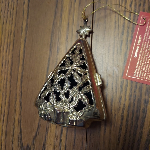 Lenox Christmas Ornament Silverplate Kirk Stieff Vintage 1990 Giving Tree W/ Tag - Picture 4 of 13